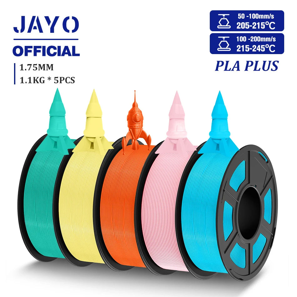 JAYO PLA plus 1.75mm PLA+ 3D Printer Filament Neatly Wound 3D Filament PLA For FDM 3D Printer Macarone Color Materials