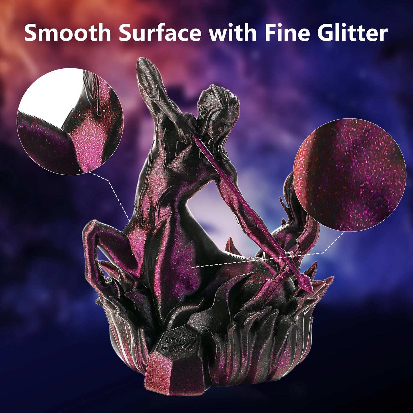 ERYONE 1/5KG Burnt Color Rainbow PLA Filament 3D Print 1.75mm +/-0.03mm, Multicolor Available,1kg/spool