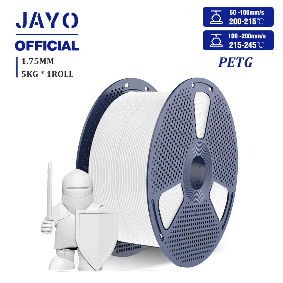 JAYO PLA /PLA Matte /ABS/PETG/PLA Plus 3D Printer Filament 5KG/Roll 1.75mm 3D Filament Large Spool Neatly Wound Filament