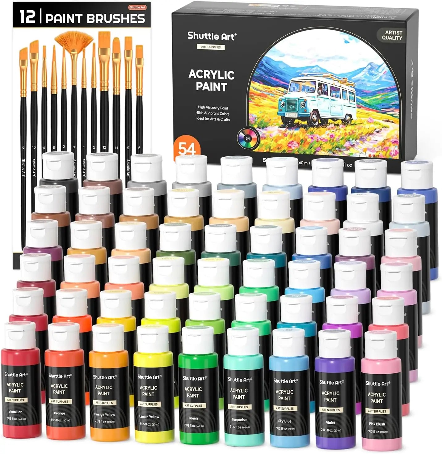 Paint By Number Paint Refills, 80 Colors Acrylic Paints, Acrylic Paints Set , Paints By Number Paint Refills