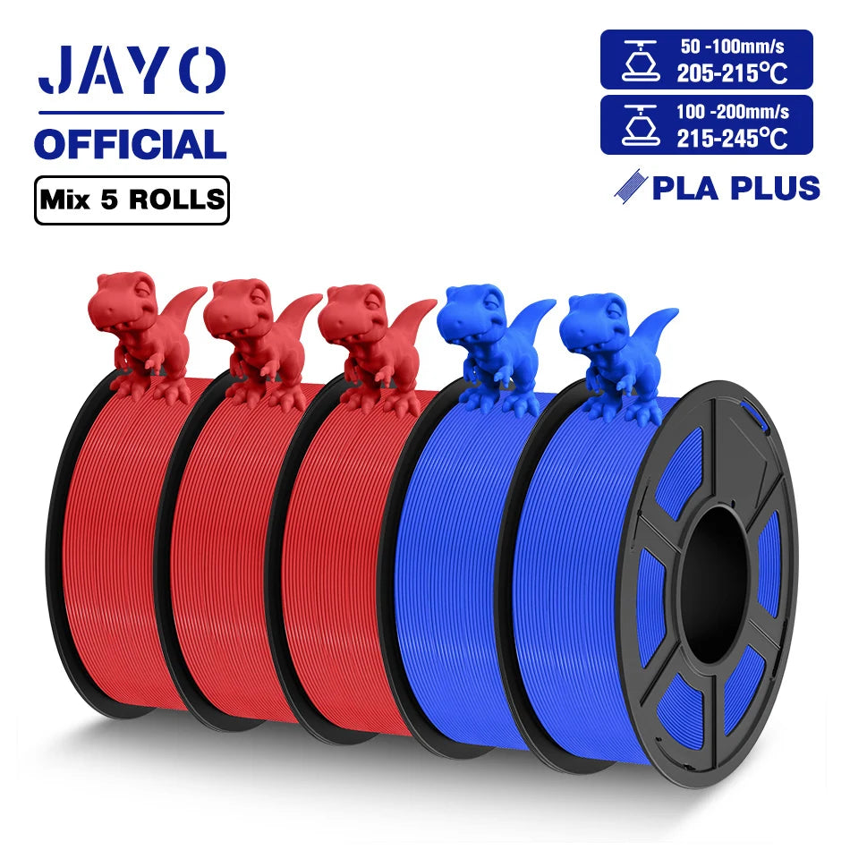 JAYO PLA plus 1.75mm PLA+ 3D Printer Filament Neatly Wound 3D Filament PLA For FDM 3D Printer Macarone Color Materials
