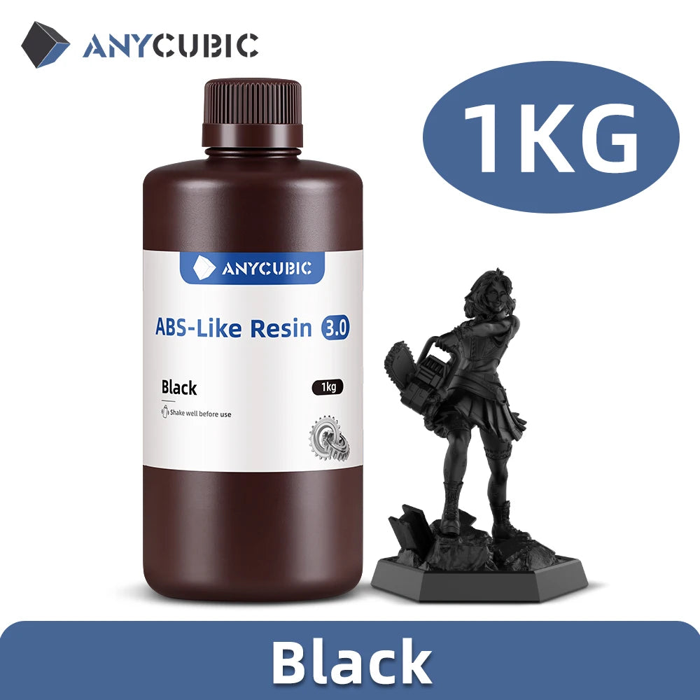 ANYCUBIC ABS-Like Resin 3.0 For LCD 3D Printer Highly Resilient Higher Accuracy with Lower Shrinkage Rate Minimal Odor Mono 4