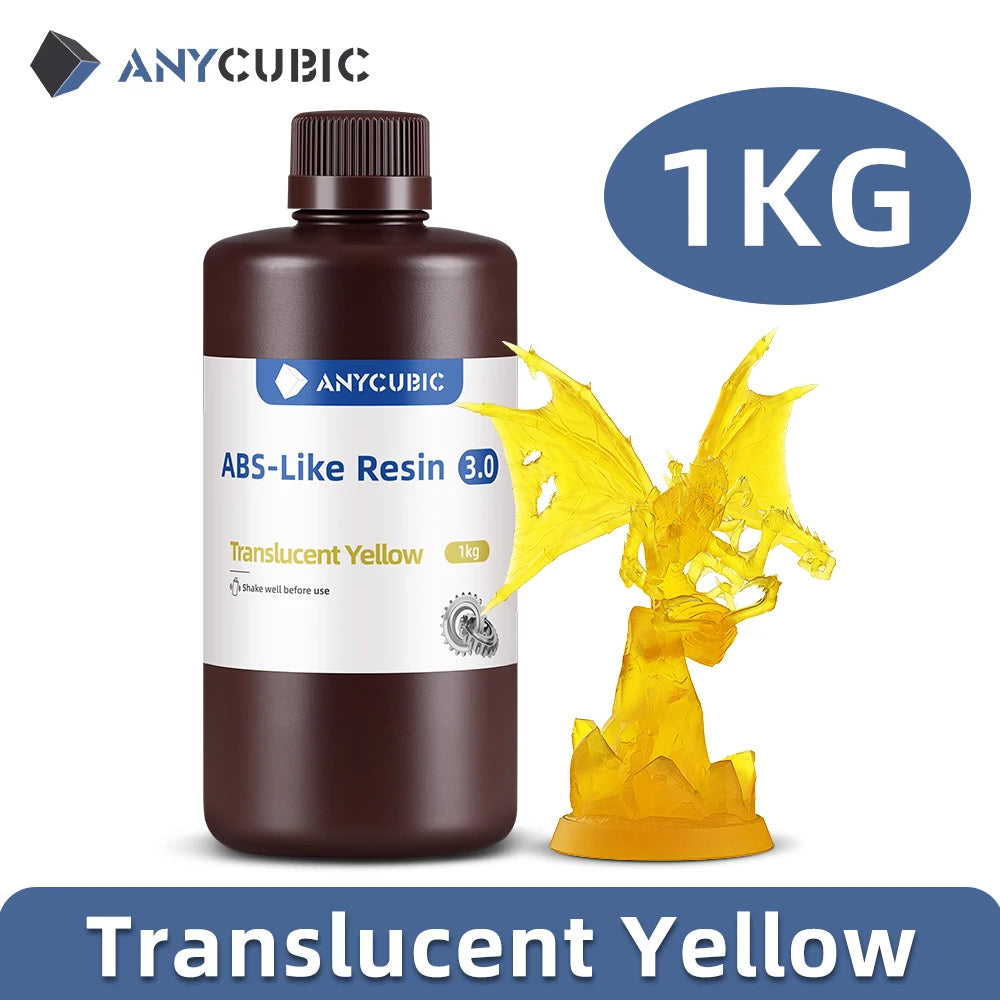ANYCUBIC ABS-Like Resin 3.0 For LCD 3D Printer Highly Resilient Higher Accuracy with Lower Shrinkage Rate Minimal Odor Mono 4