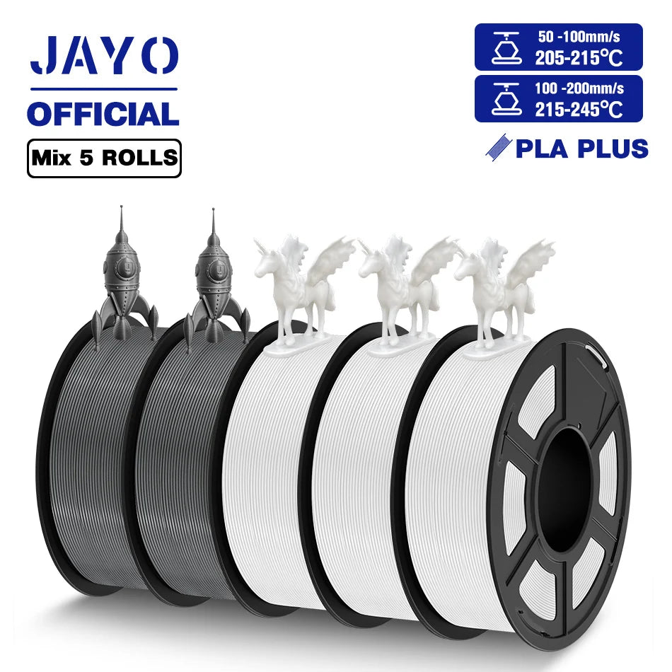 JAYO PLA plus 1.75mm PLA+ 3D Printer Filament Neatly Wound 3D Filament PLA For FDM 3D Printer Macarone Color Materials