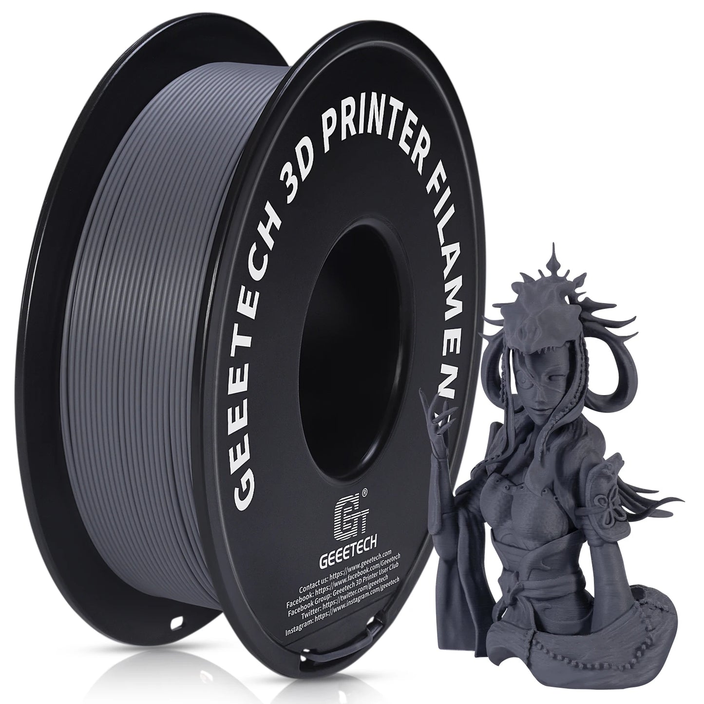 Geeetech Matte Filament PLA 1.75mm 1kg Spool (2.2lbs), 3d printer Material polylactic acid,  frosted texture, Vacuum packaging