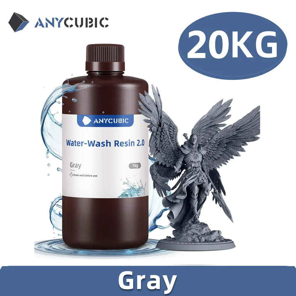 ANYCUBIC Resin ABS Pro 2/ Water Wash/ ECO Plant Resin 405nm UV Resin 10kg For LCD 3D Printer Material For Printing