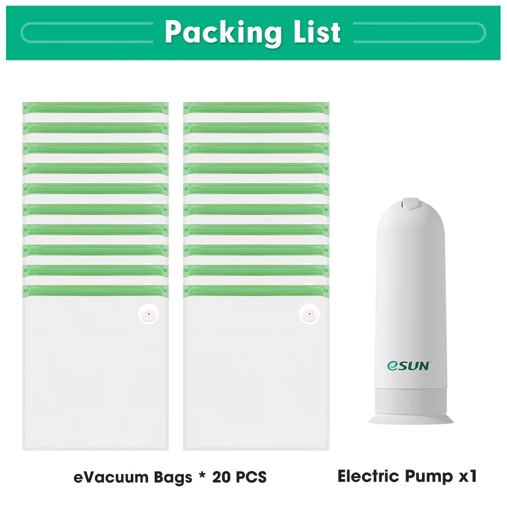 eSUN Storage Bag Kit 3D Printing Silk PLA PETG TPU Filament Sealed Vacuum Keep Dry Avoid Moisture for 3D Printer Spools