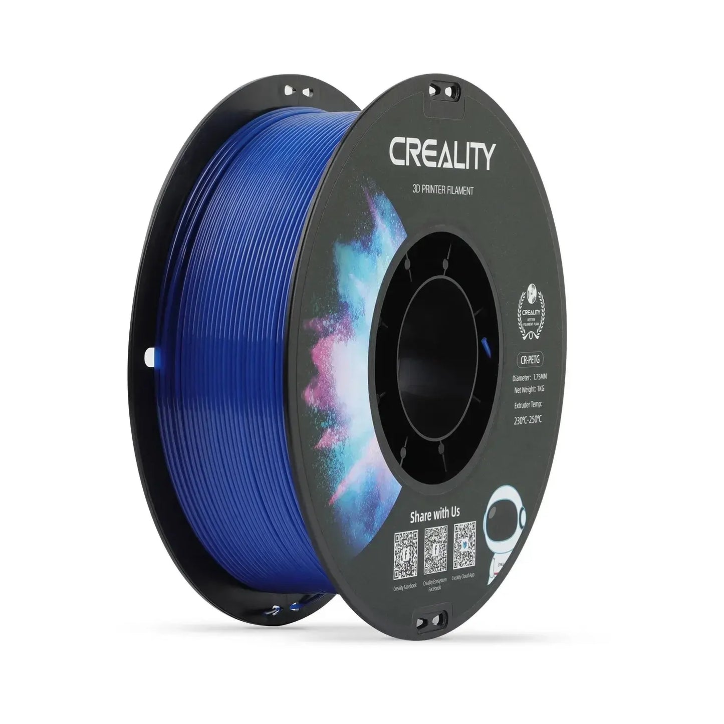 CREALITY CR-PETG Filament 1.0kg 1.75mm Eco-friendly Odorless and Non-toxic High Stability Moisture Resistance for FDM Printers