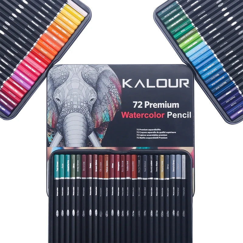 KALOUR Colour Pencil Set 50/72/120 Colors Acid-Free Non-toxic Break-Resistant Pen Tips Drawing Tools Art Supplies for Artist