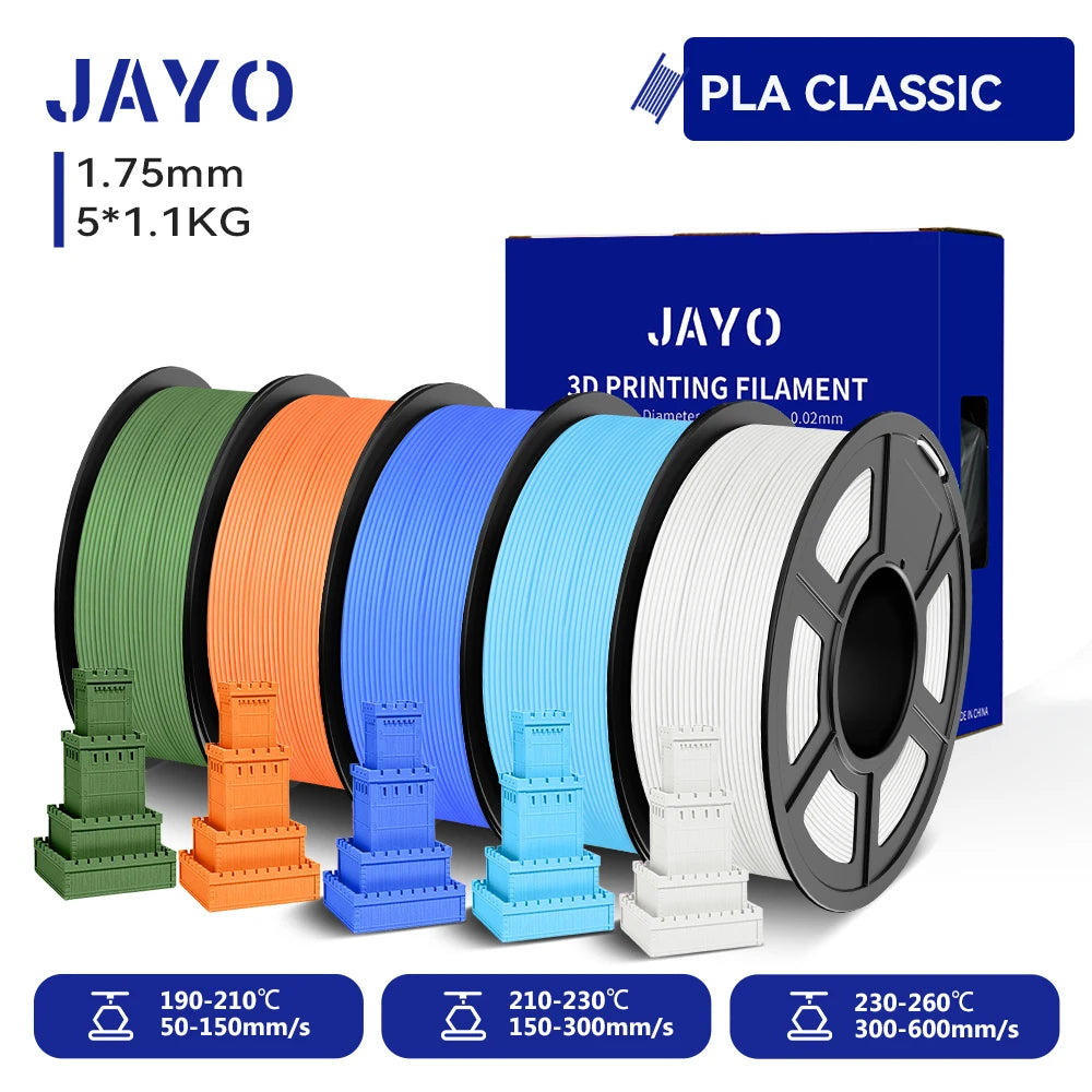 JAYO 5.5KG 3D PETG / High Speed Matte PETG / PLA Classic Printer Filament 1.75mm 3D Printer Filament Neatly Wound PETG for 3D