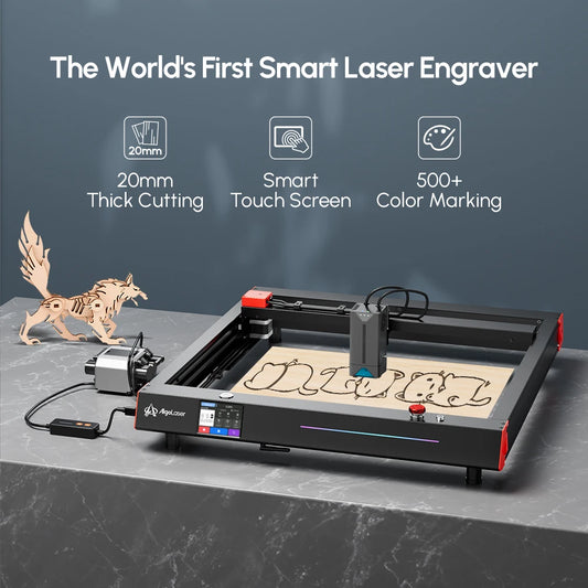 Algolaser Delta 22W Output Diode Laser Head with Air Assist Desktop Wood Laser Cutter Metal Engraver Machine