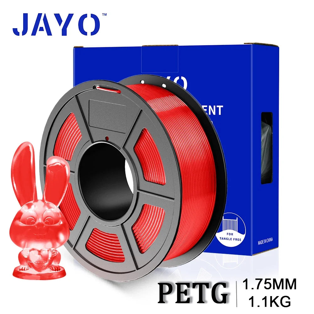 JAYO 3D PETG/PLA/PLA PLUS Printer Transparante Filament 1.75mm Transparency Series & No Bubble non-toxic 3D Printing Materials