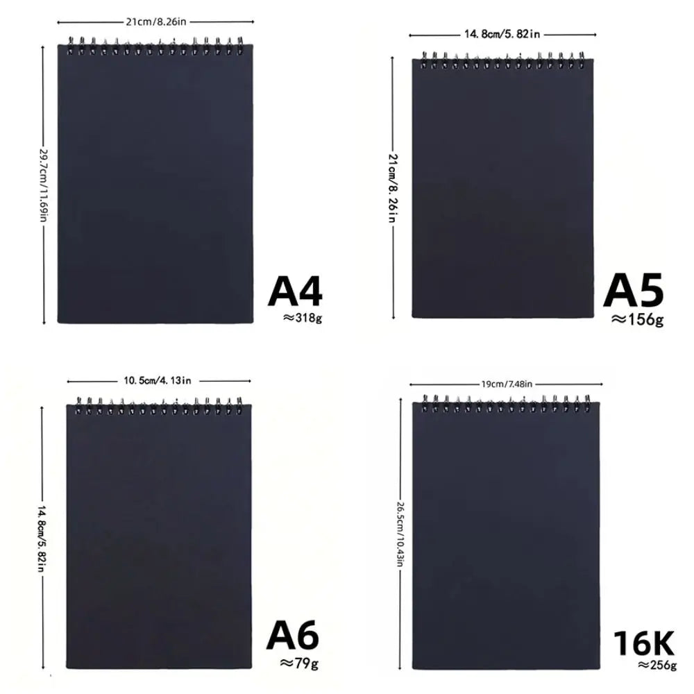 30 Sheets 8K 16K Coil Sketchbook A4 A5 A6 Eco-Friendly Thick Drawing Paper Acid Free Spiral Bound Artist Sketch Pad Sketch