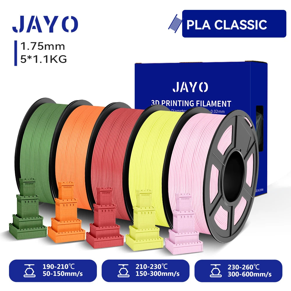 JAYO 5.5KG 3D PETG / High Speed Matte PETG / PLA Classic Printer Filament 1.75mm 3D Printer Filament Neatly Wound PETG for 3D