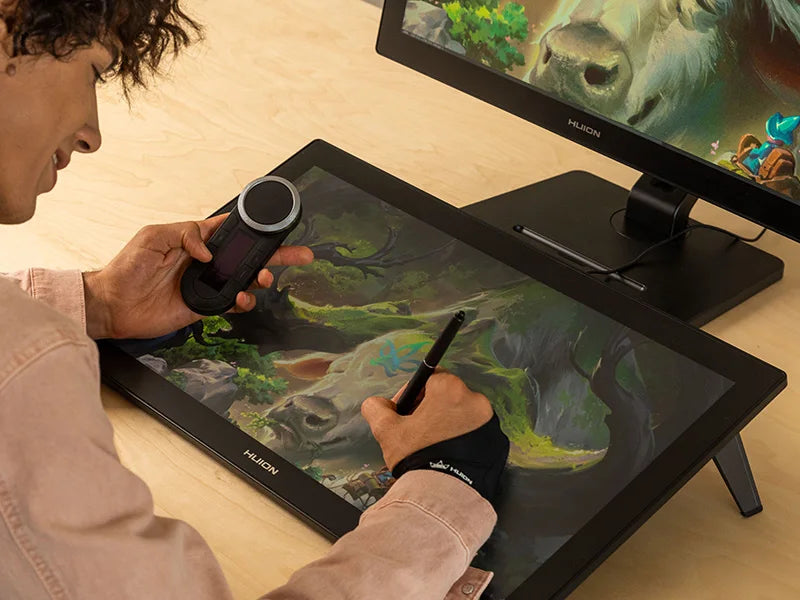 Huion Kamvas Pro 24 Gen 3 Graphics Tablet Touch Screen 4K Display, PenTech 4.0 Dual-Pen 16K Levels Pressure Pen Canvas Glass 3.0