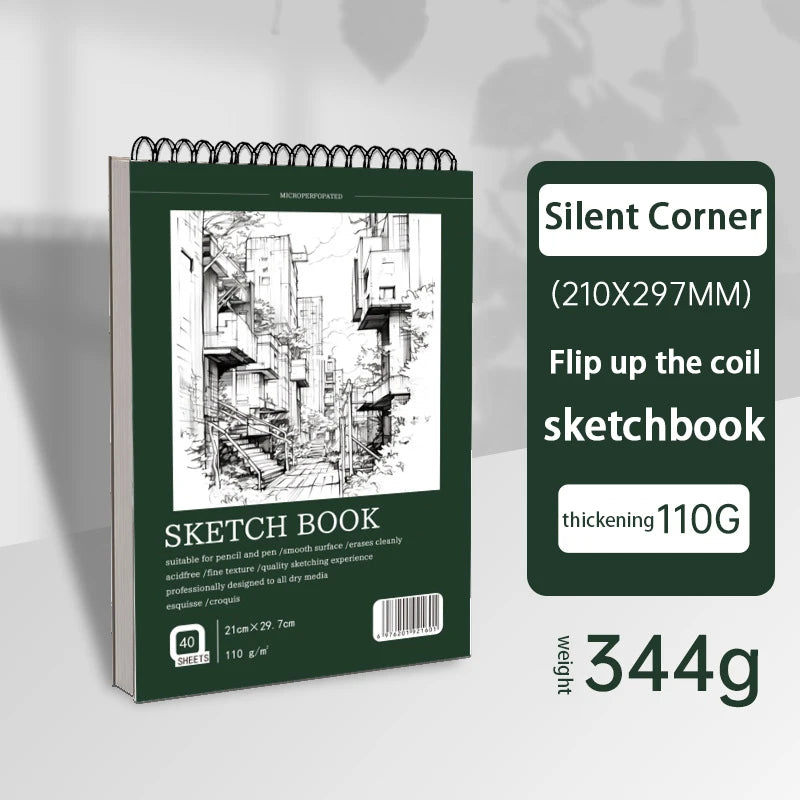 Sketchbook A4, A5, A6, thickened quick sketch book for art students, blank picture book, hand-painted pencil paper drawing