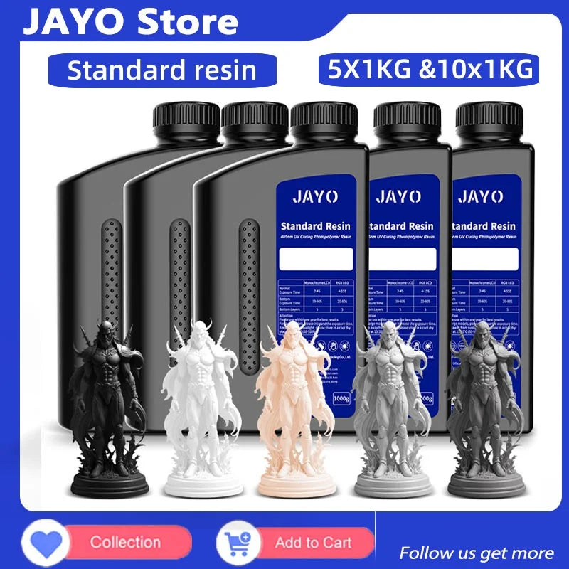JAYO 5KG&10KG 3D Printer Standard Resin 405nm UV Resin For LCD 3D Printer Material For Printing Easy to Print Good Precision