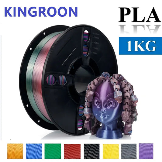 PLA Filament 1.75mm 3D Printer Filament 3D Printing Plastic Material No Bubble 1KG 2.2LBS Rainbow Spool for 3D Printers 3D Pen