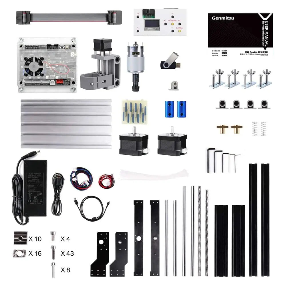 Genmitsu CNC 3018-PRO Router Kit, GRBL Control, 3 Axis Wood Carving Milling Engraving Machine