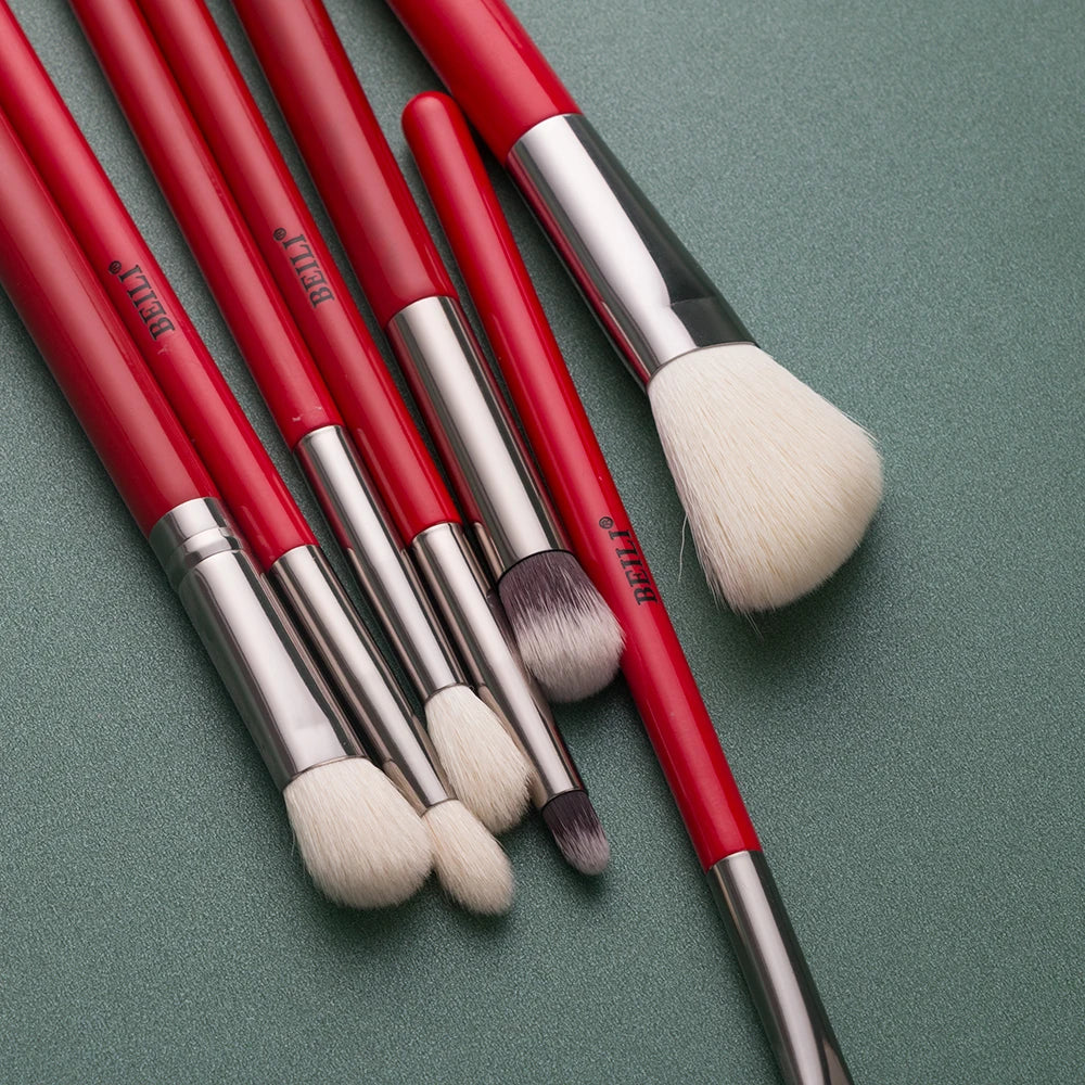 Professional BEILI Red Eye Makeup Brushes Tool Set