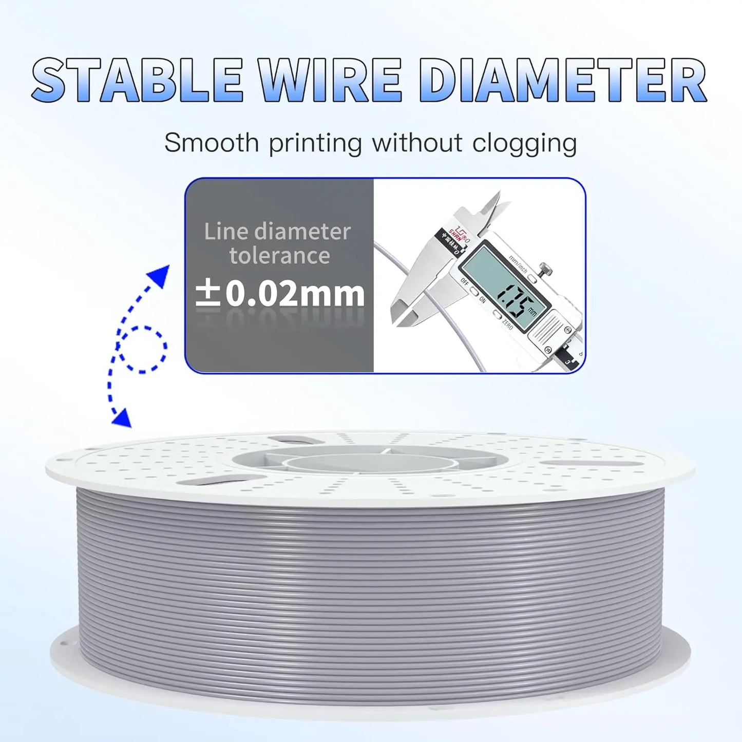 PETG 3D Printer Filament 1.75mm High Precision Durable Strong Filament Mith Better Flow Dimensional Accuracy +/- 0.02mm