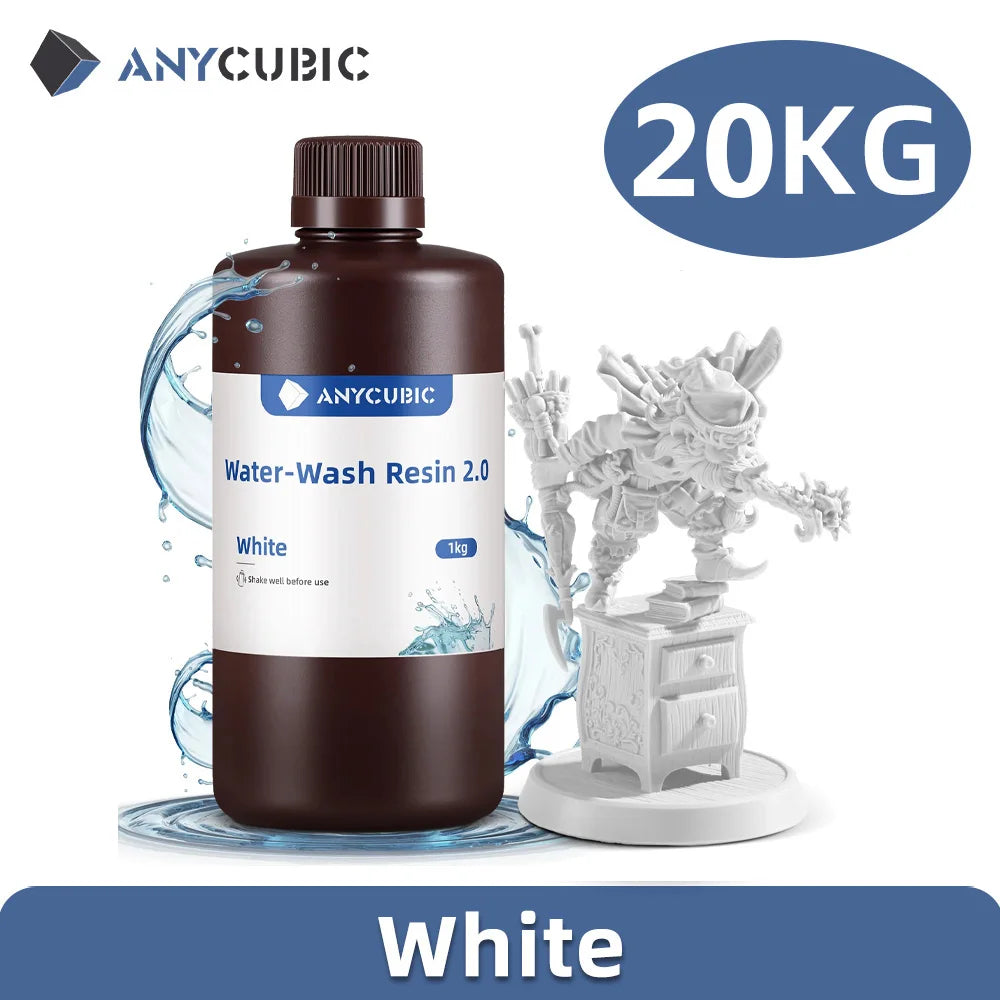 ANYCUBIC Resin ABS Pro 2/ Water Wash/ ECO Plant Resin 405nm UV Resin 10kg For LCD 3D Printer Material For Printing