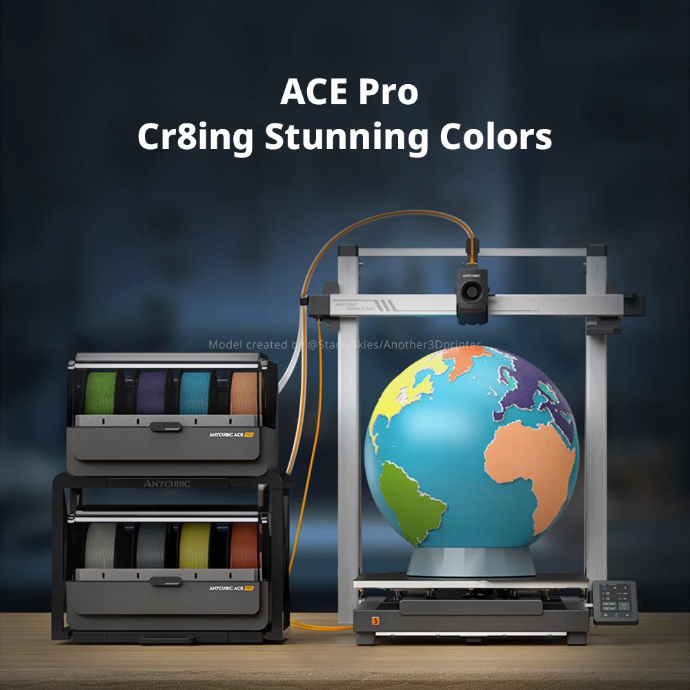 3D Printer—ANYCUBIC Kobra 3 Max Combo Multi-Color 3D Printer Max Speed 600mm/s Build Volume 500*420*420mm Smart APP Control