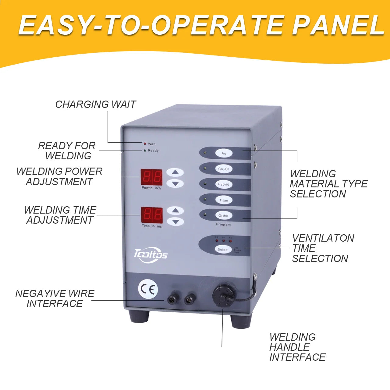 100W Tooltos Automatic CNC Pulse Argon Arc Tig Jewelry Spot Soldering Machine,110/220V