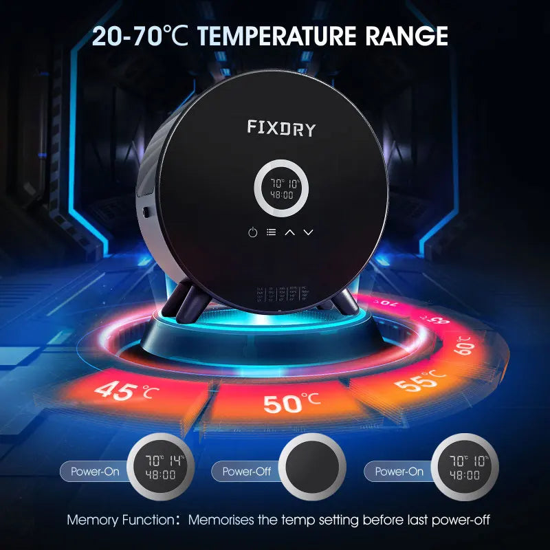 FIXDRY LED Touch Screen 3D Printer Filament Dryer Box Upgrade 360º Surround Heating Adjustable Thermo 3D Printing Drying