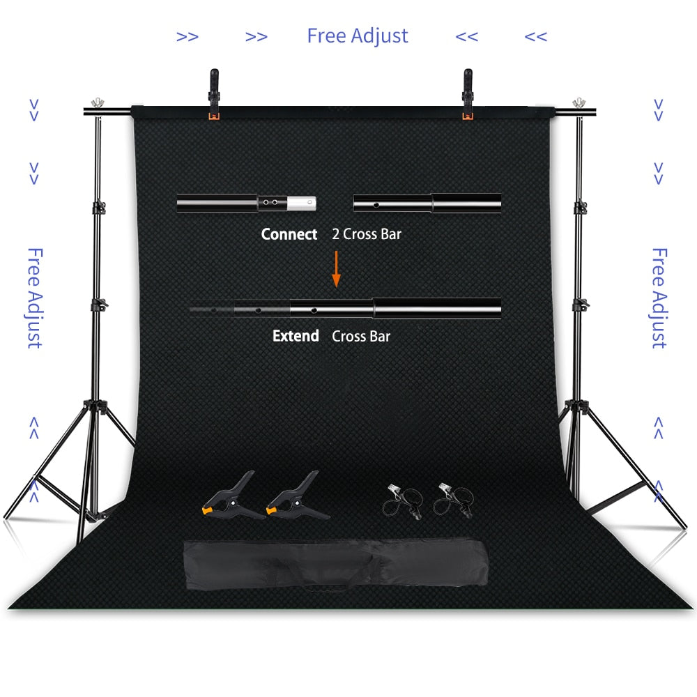 SH Photography Background Stand Kit With Adjustable Stand Support System Backdrops For Photo Studio Chromakey Green Screen Frame