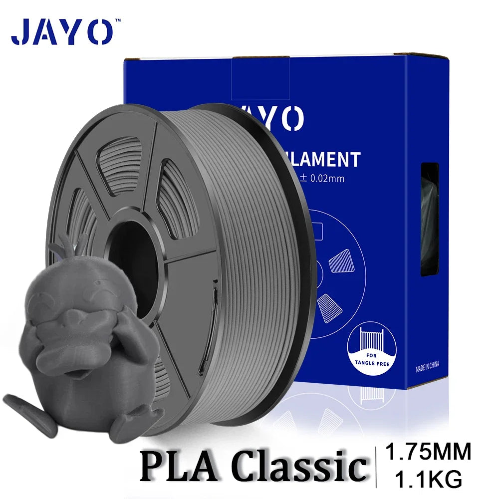 JAYO 3D Printer PLA Classic Filament 1.75mm+/-0.02mm 300-600mm/s Print Range High Flow Speedy PLA 3D Printer Filament for 3D