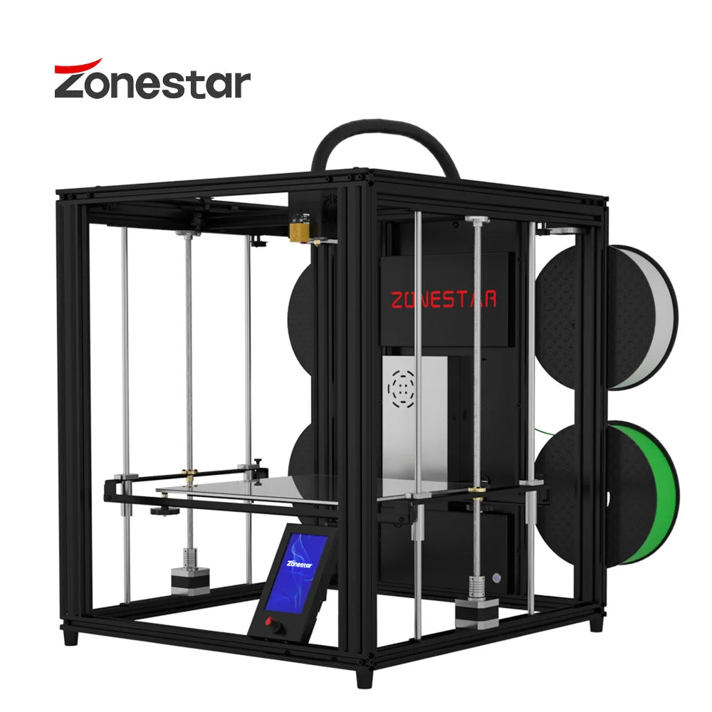 ZONESTAR 4 Extruders Multi Color FDM 3D Printer 4-IN-1-OUT Closed Frame Large Silent Auto Leveling CoreXY New Upgrade Z9V5Pro