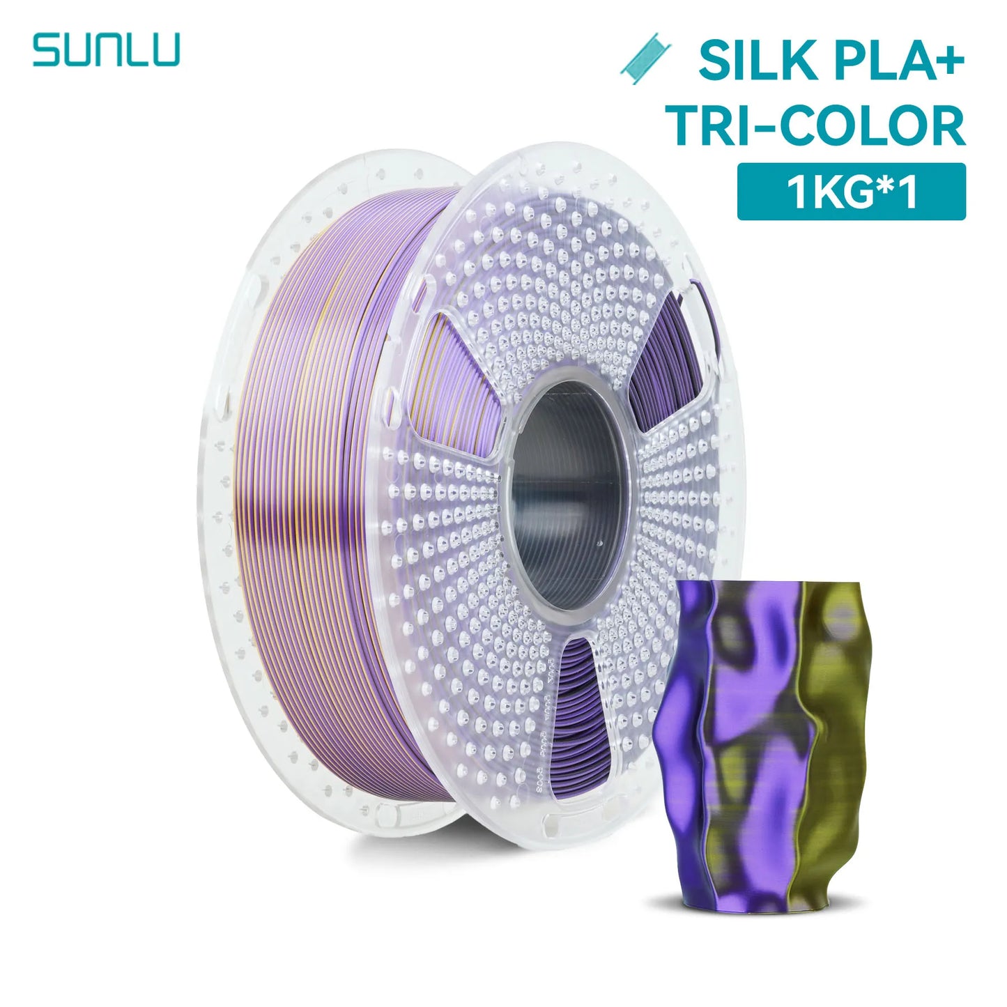 SUNLU 1KG SILK /Dual / Triple /Four Color 3D Printer Filament 1.75mm 1000g Spool (2.2lbs) Neatly Filament Fit Most FDM Printer