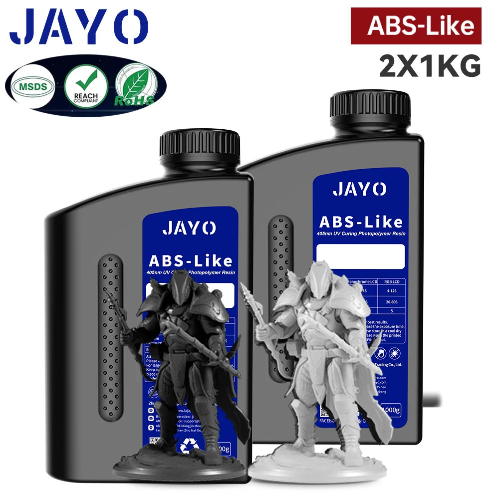 JAYO Standard /ABS-Like/ Water Wash 3D Printer UV Resin 405nm 2 Bottles For LCD 3D Printer Material For Printing Easy to Print
