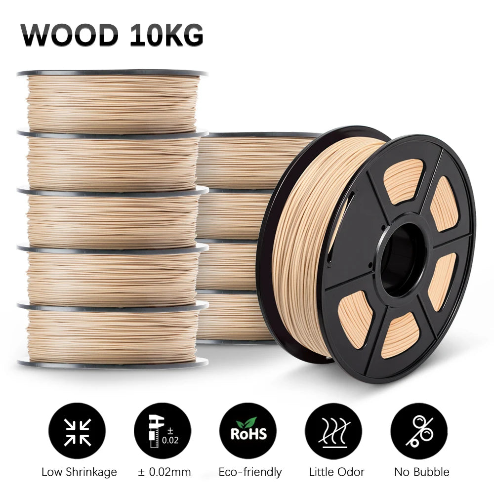 JAYO 3D Printer part PETG/PLA Meta/PLA/SILK/PLA PLUS/TPU Filament 1.75mm for 10Rolls FDM 100% No Bubbel craft part DIY Materials