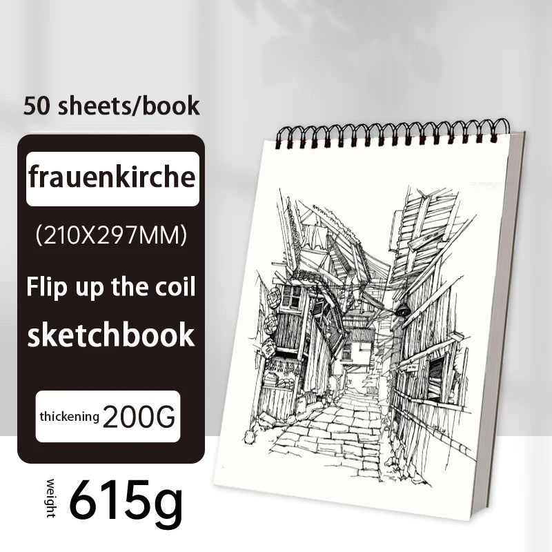 Sketchbook A4, A5, A6, thickened quick sketch book for art students, blank picture book, hand-painted pencil paper drawing