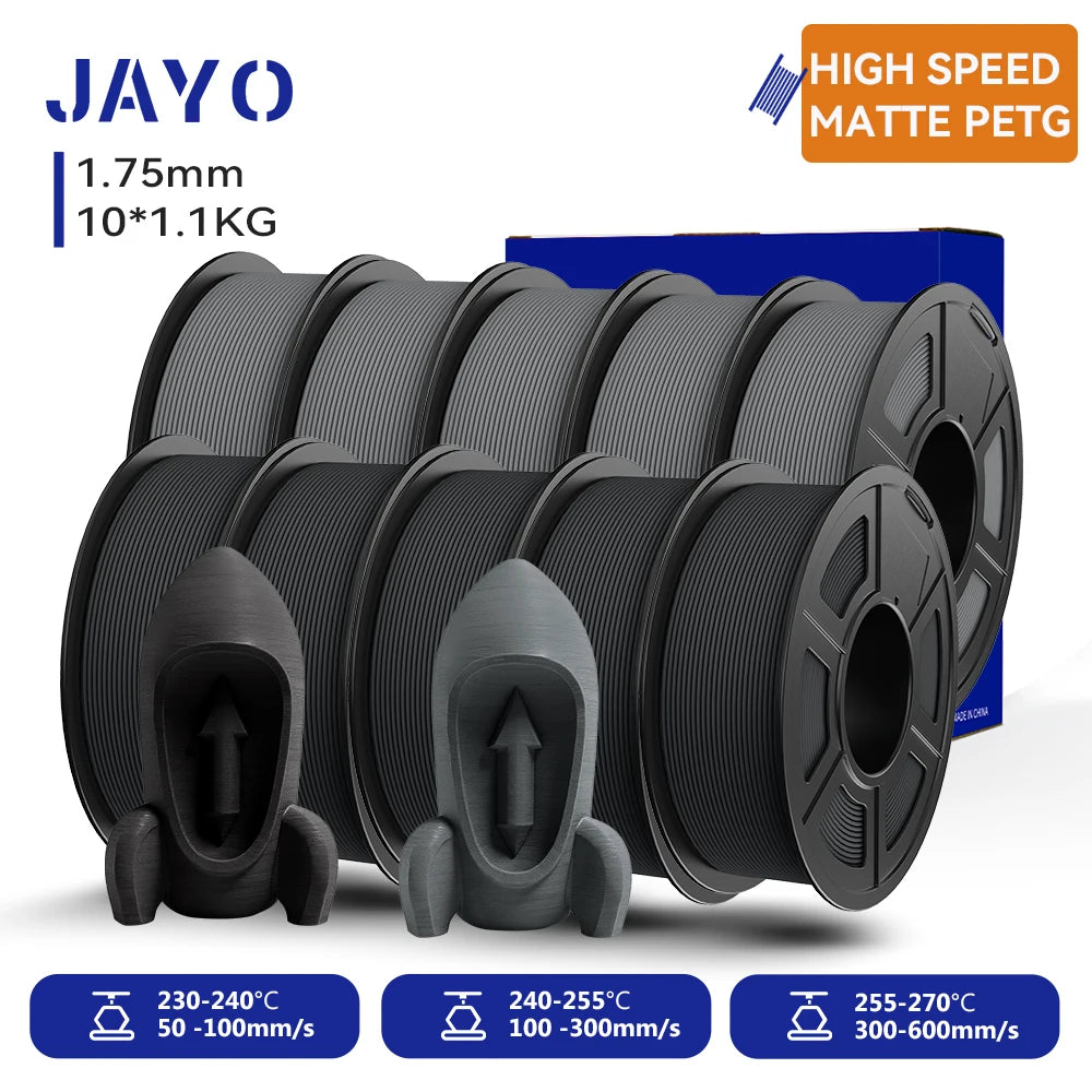 JAYO 3D PETG/ High Speed Matte PETG / PLA Classic Printer Filament 1.75mm 3D Printer Filament 11KG Neatly Wound PETG for 3D