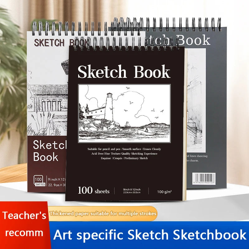 Sketchbook A4, A5, A6, thickened quick sketch book for art students, blank picture book, hand-painted pencil paper drawing