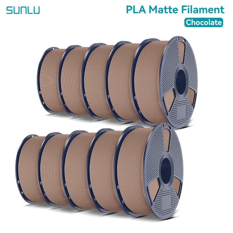 SUNLU PLA Matte 3D Filament 1.75mm Frosted Texture Neatly Wound Multicolor Matte Pla Filament For Most FDM 3D Printer 10KG