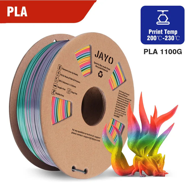 JAYO PLA/PETG/SILK/PLA Meta Filament 1Roll 3D Printer Filament 1.75mm 3d Filament PLA Printing Materials for 3D Printer&3D Pen