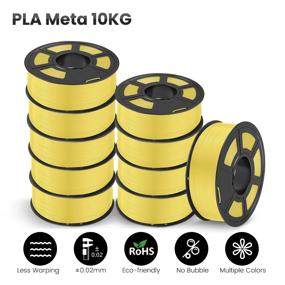 JAYO 3D Printer part PETG/PLA Meta/PLA/SILK/PLA PLUS/TPU Filament 1.75mm for 10Rolls FDM 100% No Bubbel craft part DIY Materials