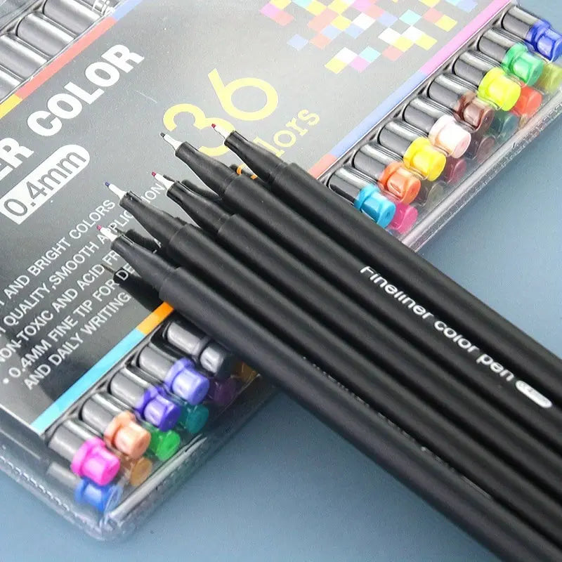 Professional 60 Color Bview Art Colored Pens Point Markers Fine Tip Drawing Fineliner for Journaling Writing Note Office