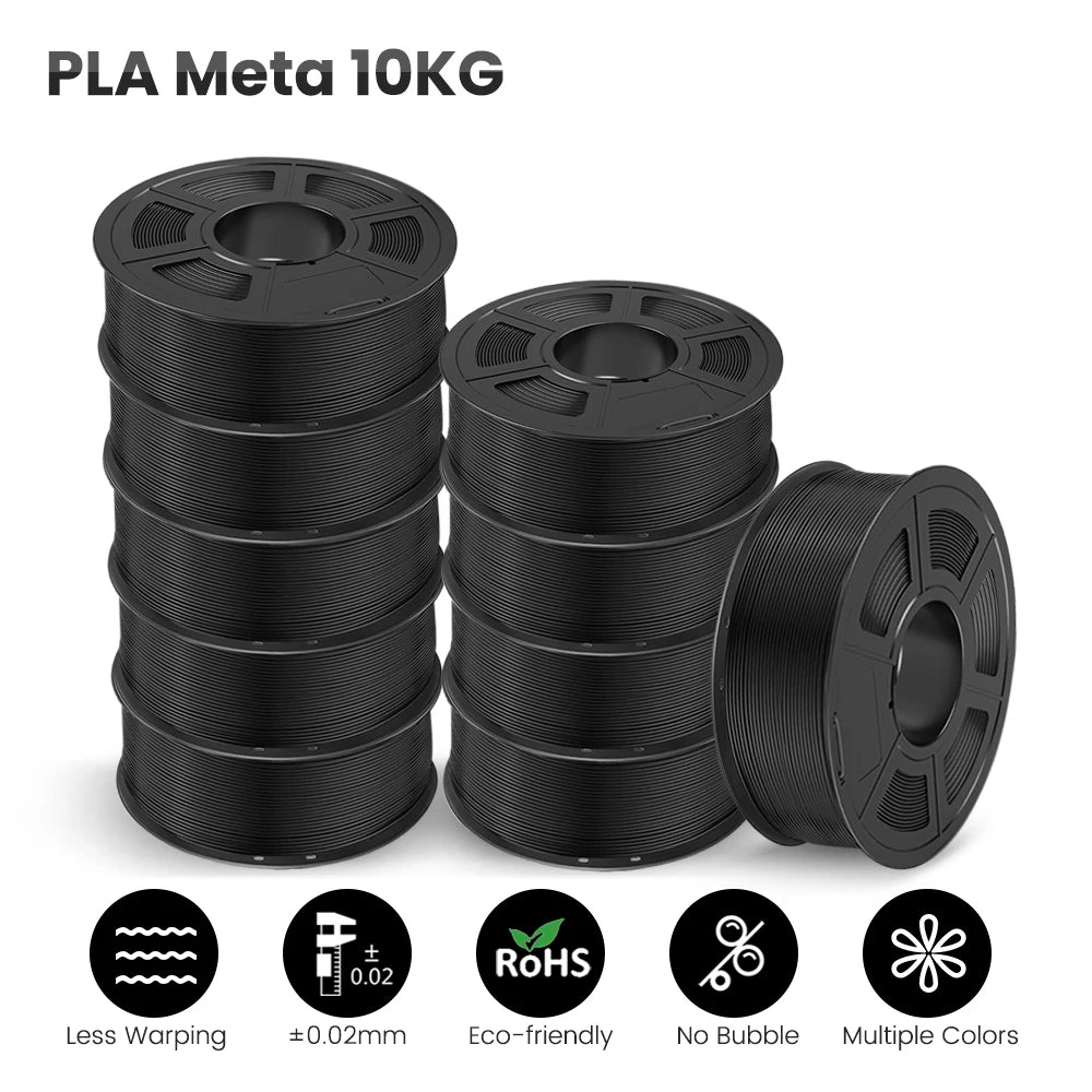 JAYO 3D Printer part PETG/PLA Meta/PLA/SILK/PLA PLUS/TPU Filament 1.75mm for 10Rolls FDM 100% No Bubbel craft part DIY Materials
