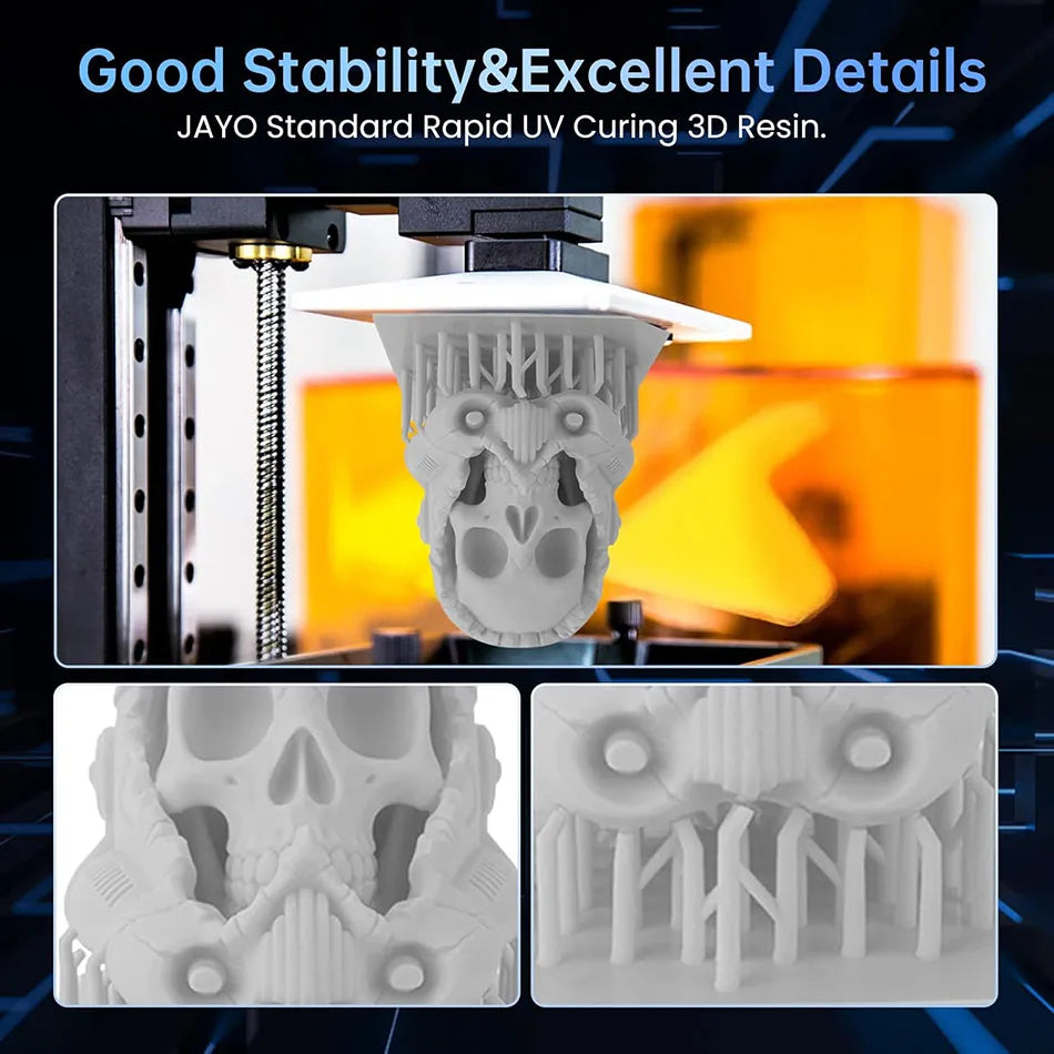 JAYO 3D Printer Resin Standard PLUS/14K Standard /Standard 395-405nm UV Curing Photopolymer Rapid Resin for LCD/DLP 3D Printer