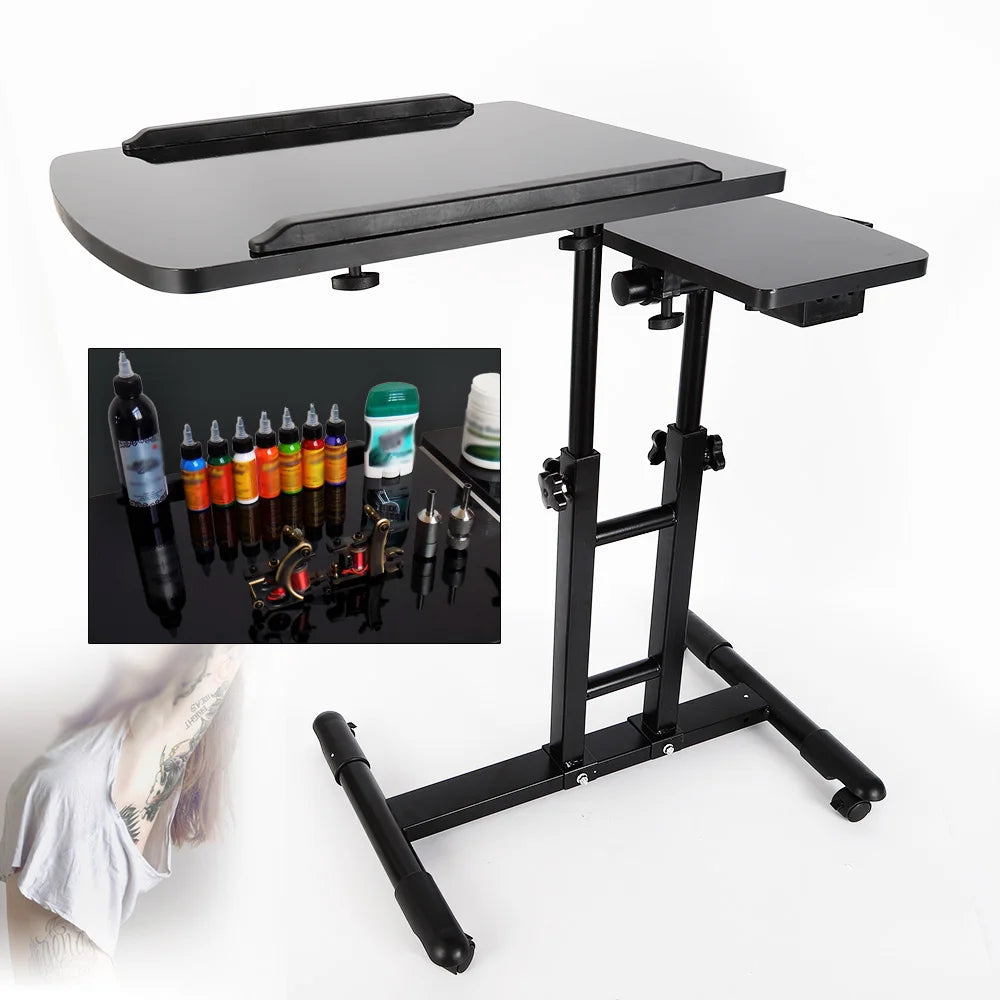 Adjustable Tattoo Tray Rolling Work Station for Drawing and Equipment Supply Workbench