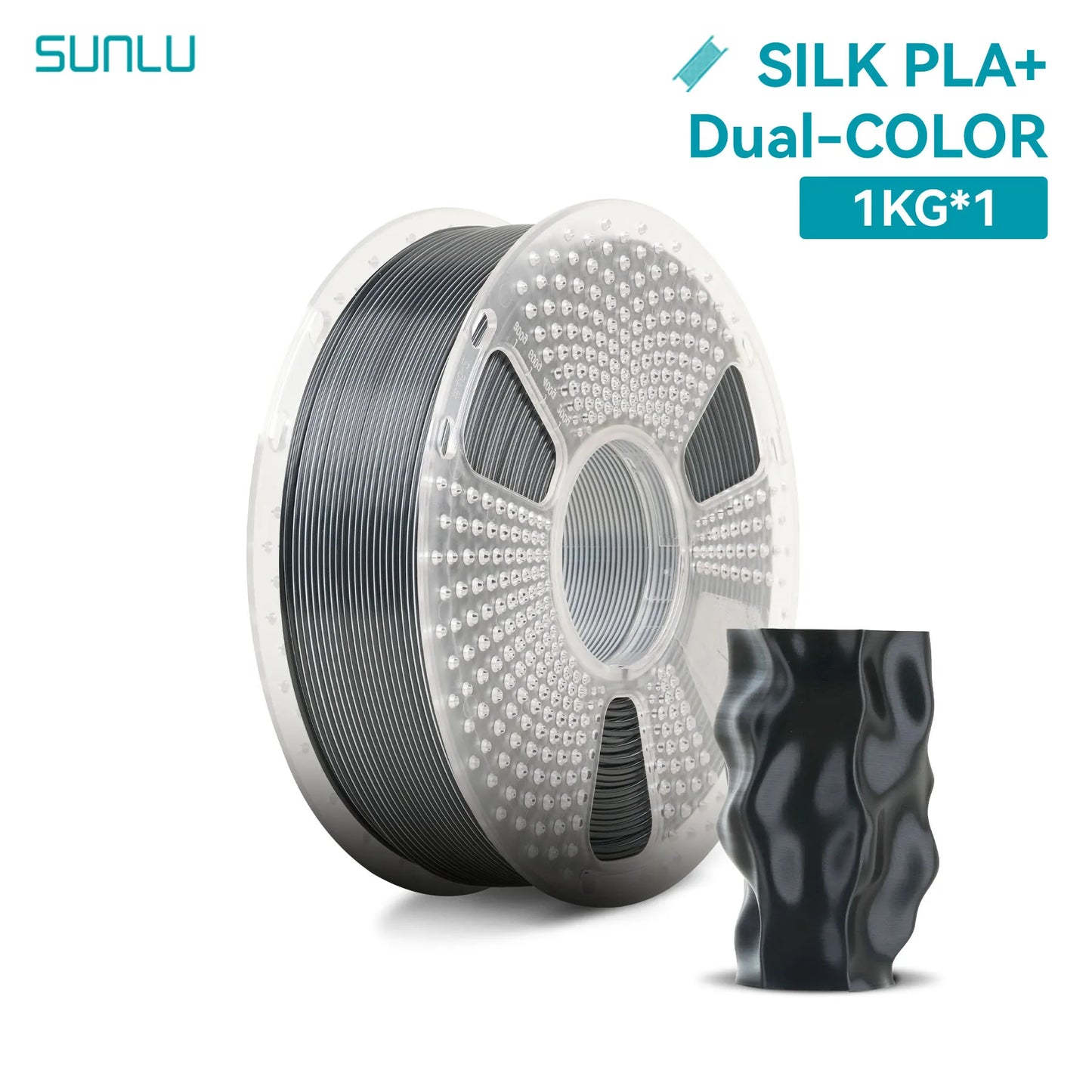 SUNLU 1KG SILK /Dual / Triple /Four Color 3D Printer Filament 1.75mm 1000g Spool (2.2lbs) Neatly Filament Fit Most FDM Printer