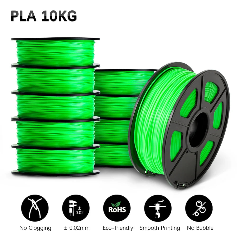 SUNLU 10KG 3D Filament PLA /PLA PLUS Filament 10kg 22 lbs 1.75mm 3D Printer Filament Environmentally friendly High strength PLA