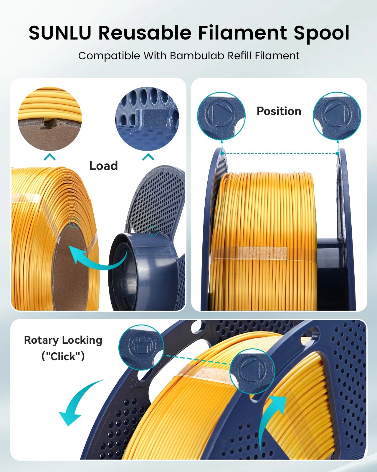 SUNLU SILK PLA+  Filament 3D Printer Filament 10kg 1.75mm Spool wire Vacuum Package