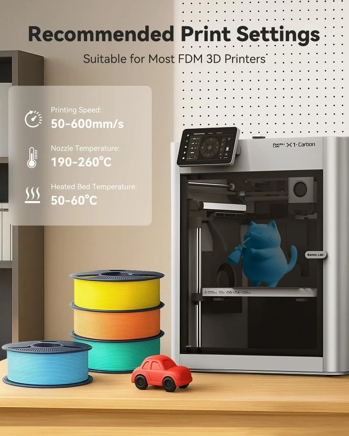 SUNLU 3KG High Speed PLA/Matte PLA/Matte PETG Filament 1.75mm 1kg Spool Neatly Wound Filament Fit Most FDM 3D Printers