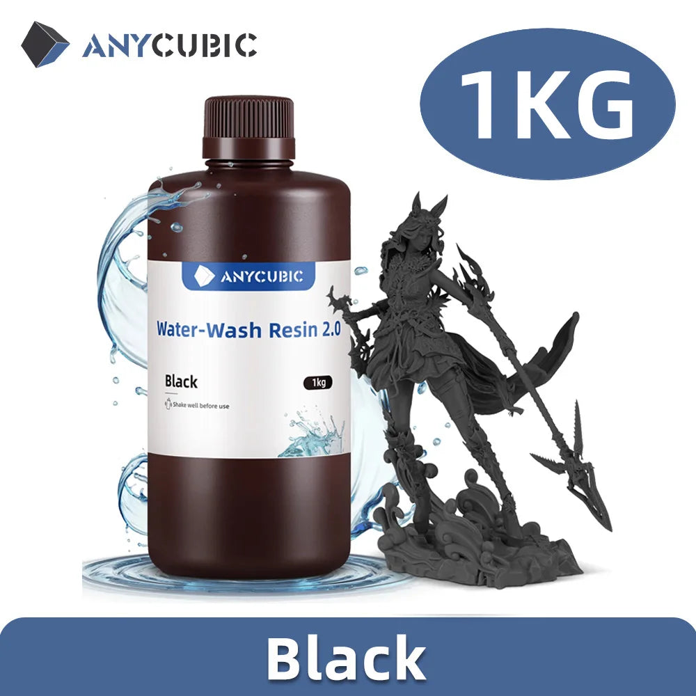 ANYCUBIC Water-Wash Resin For LCD 3D Printer High Precision Low Odor Low Viscosity 3D Printing Standard Photopolymer